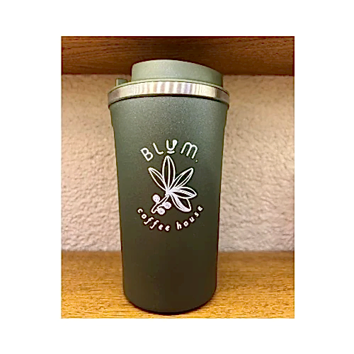 Blum Termos Kupa-Yeşil Çiçekli - blumcoffeehouse